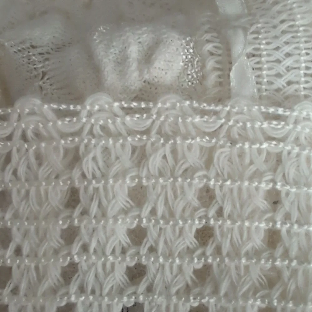 Antique‎ Vintage Hand Crochet Knit Heirloom Baby Blanket Throw